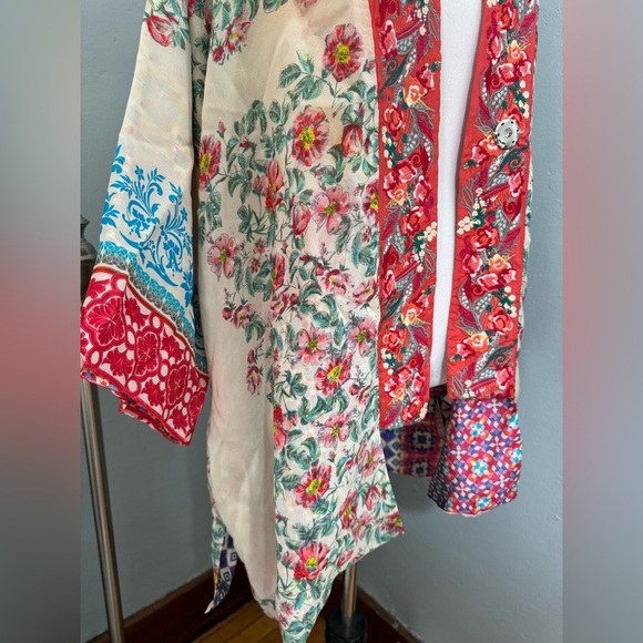 Johnny Was Reversible Onyx Kimono In Multi Print Rare Piece - Picture 4 of 14